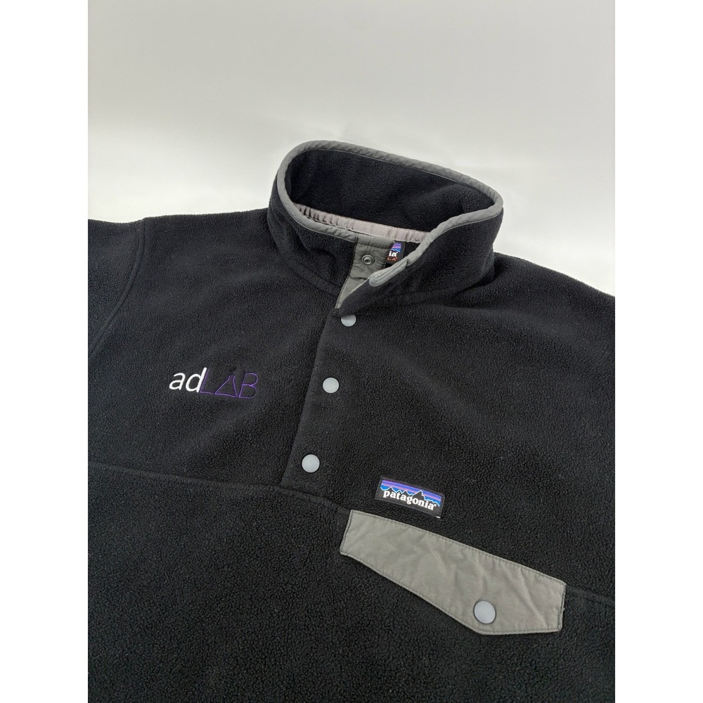 Patagonia Mens Synchilla Snap-T Fleece Pullover Black TCU Journalism Small